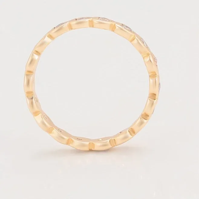 18k Gold Plated Heart Ring Band