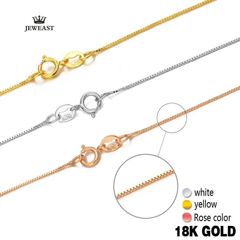 18K Pure Tri-Gold Thin Chain Necklace