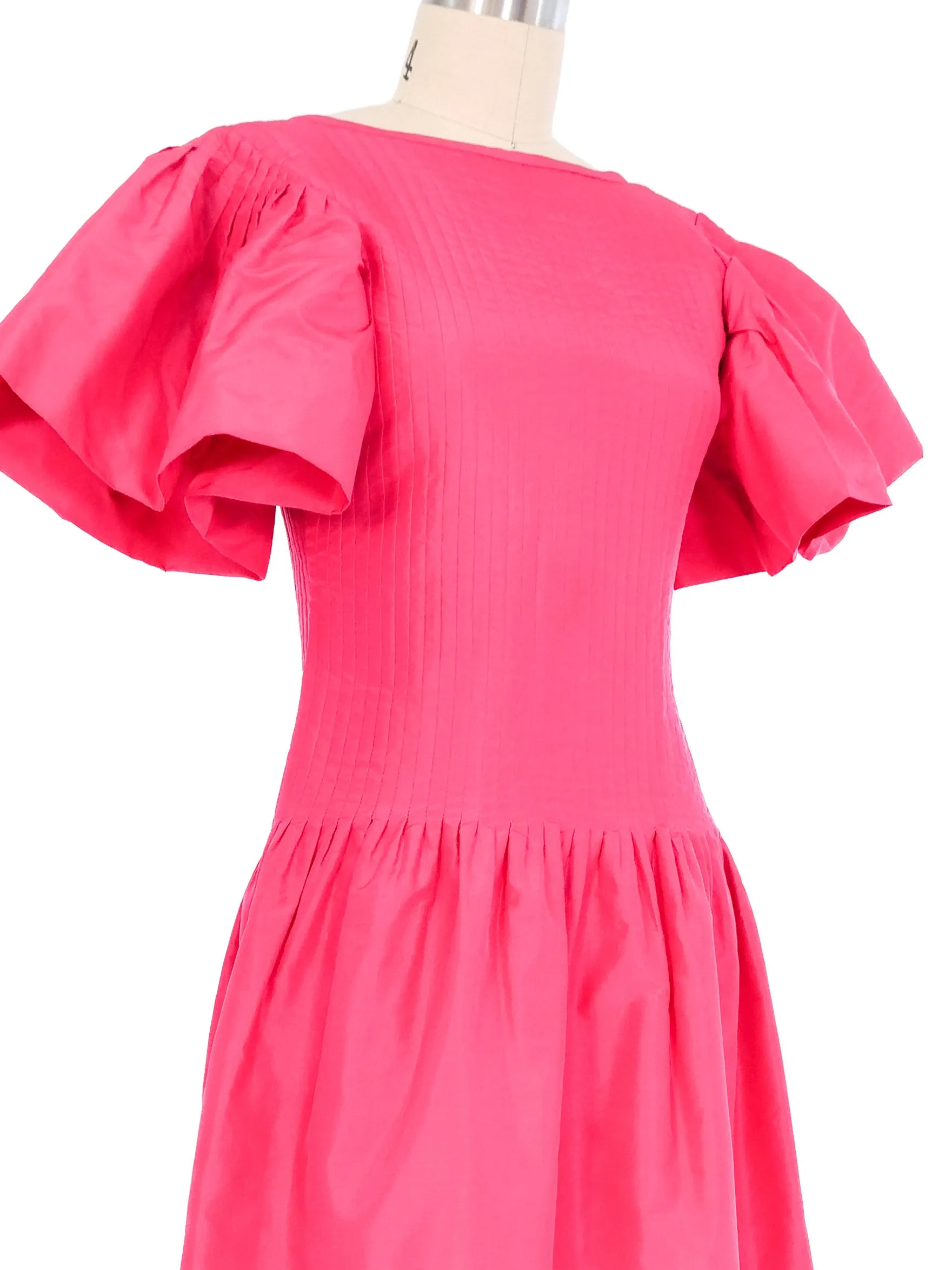 1960s Pierre Cardin Pink Taffeta Gown