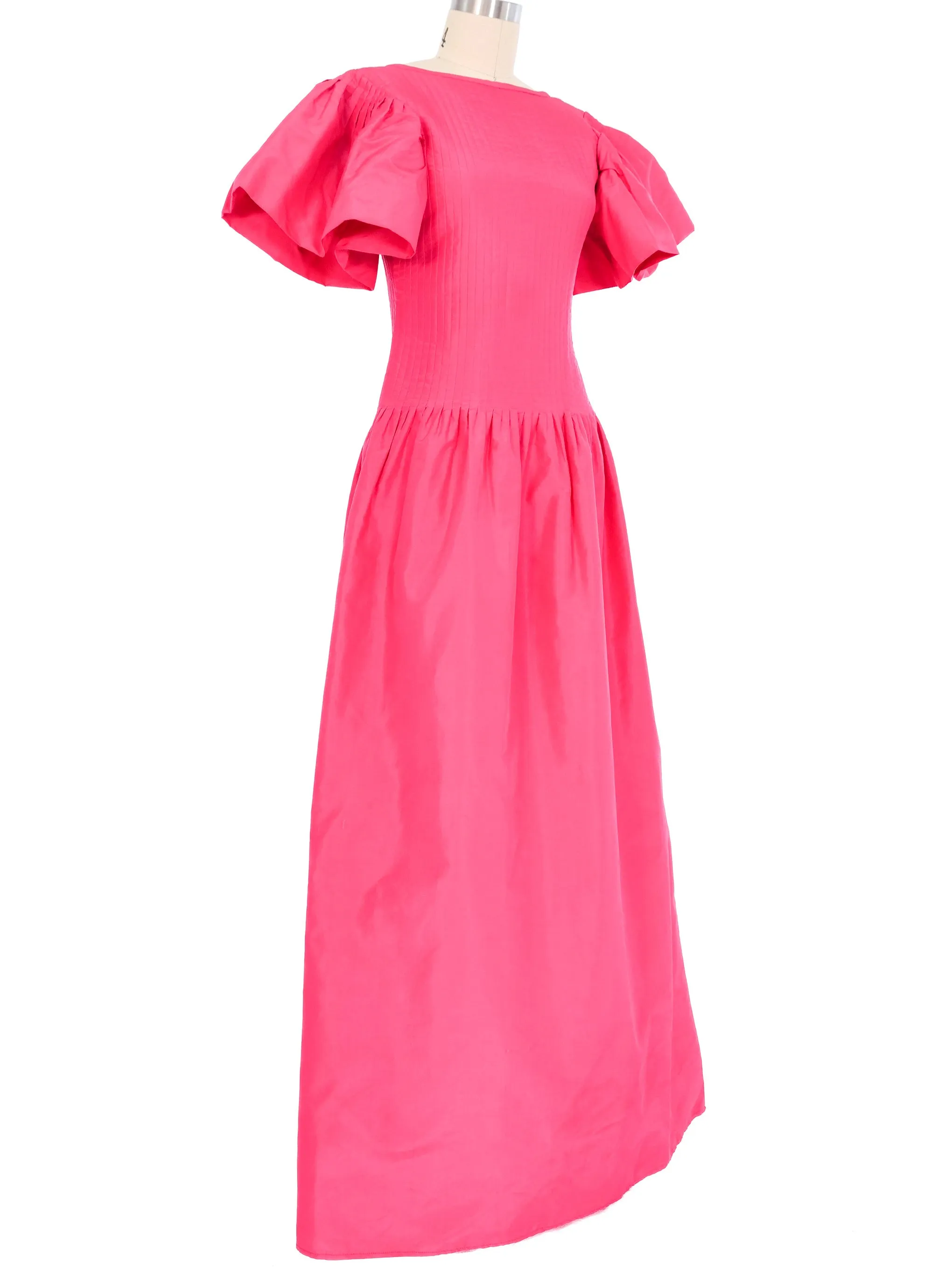 1960s Pierre Cardin Pink Taffeta Gown