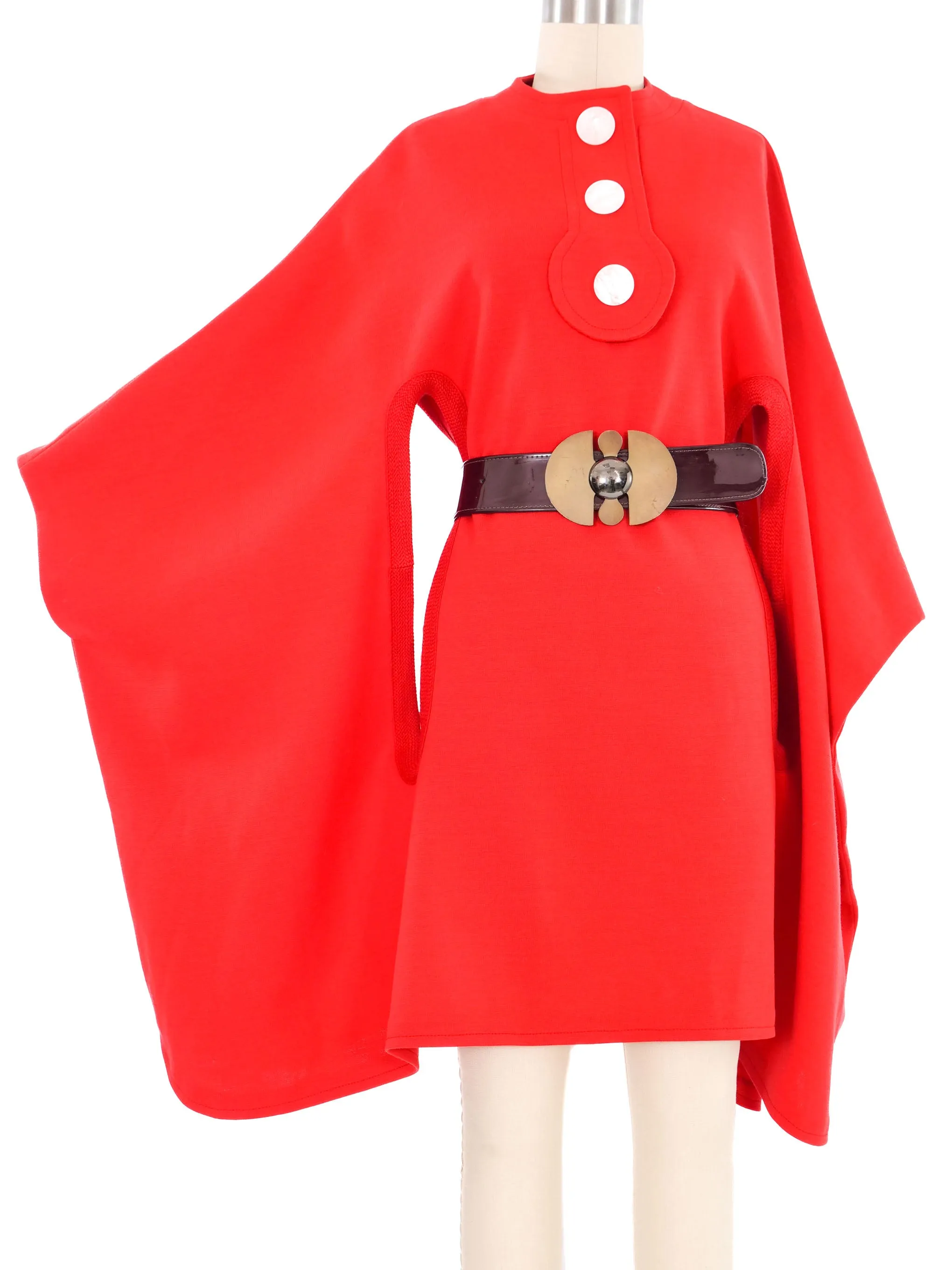 1960s Pierre Cardin Space Age Belted Dress