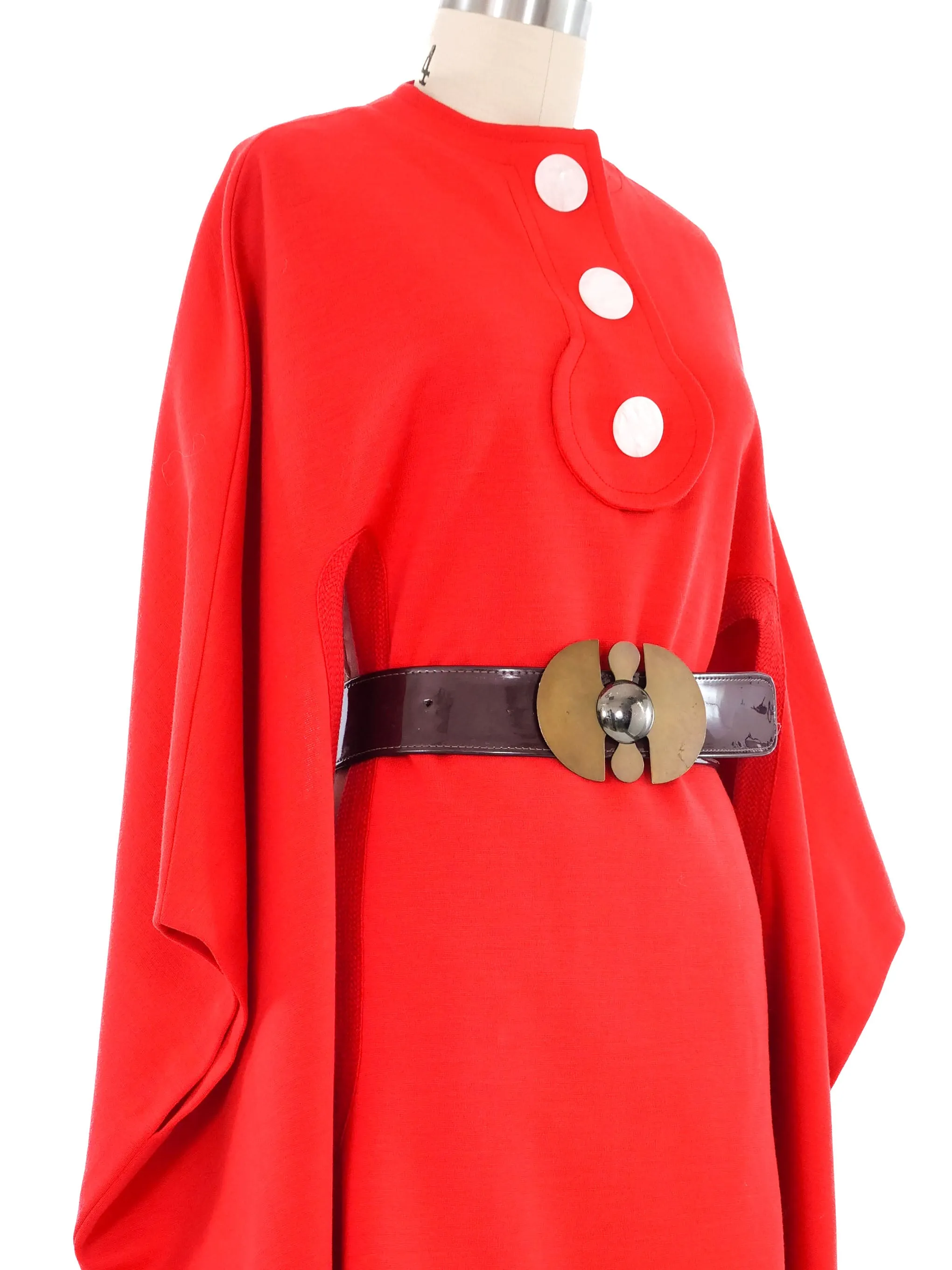 1960s Pierre Cardin Space Age Belted Dress