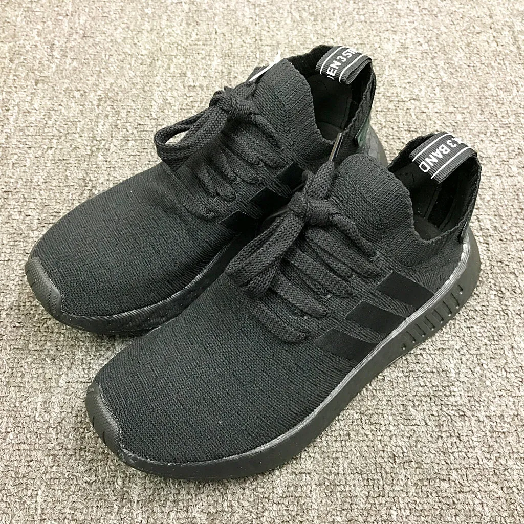 ADIDAS ORIGINALS WOMEN NMD R2 PRIMEKNIT BOOST TRIPLE BLACK BY9525