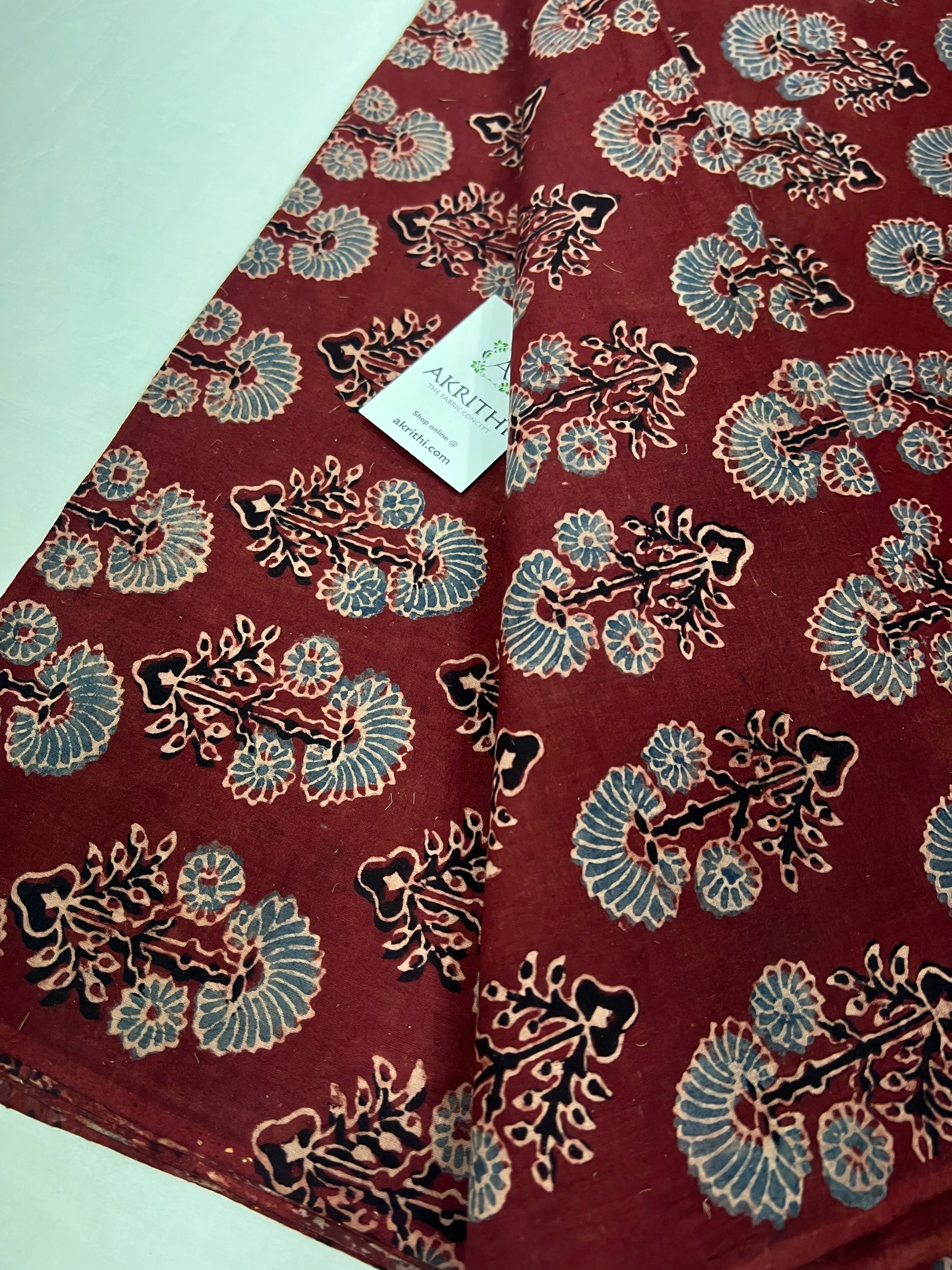 Ajrakh pure cotton fabric