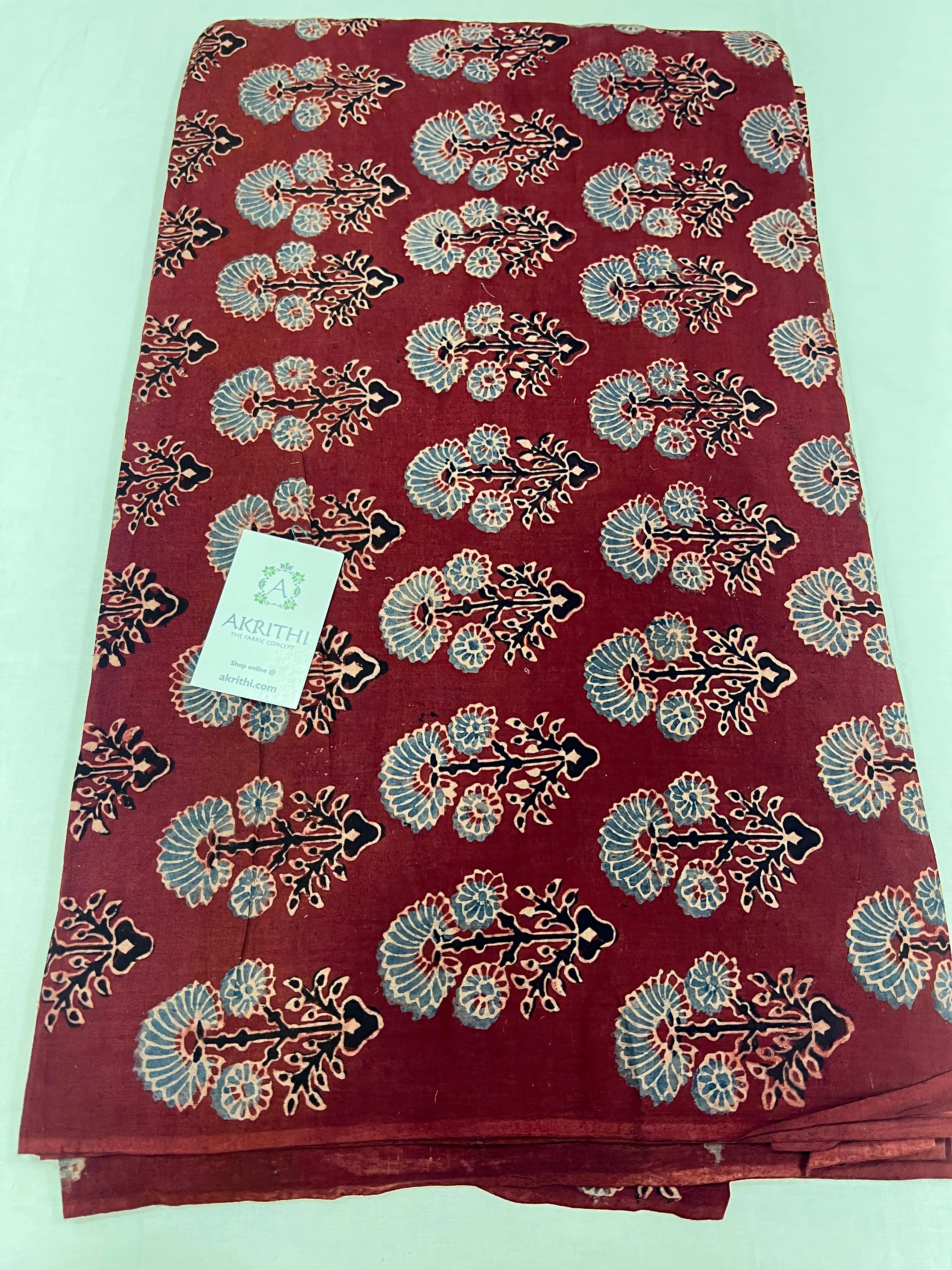 Ajrakh pure cotton fabric