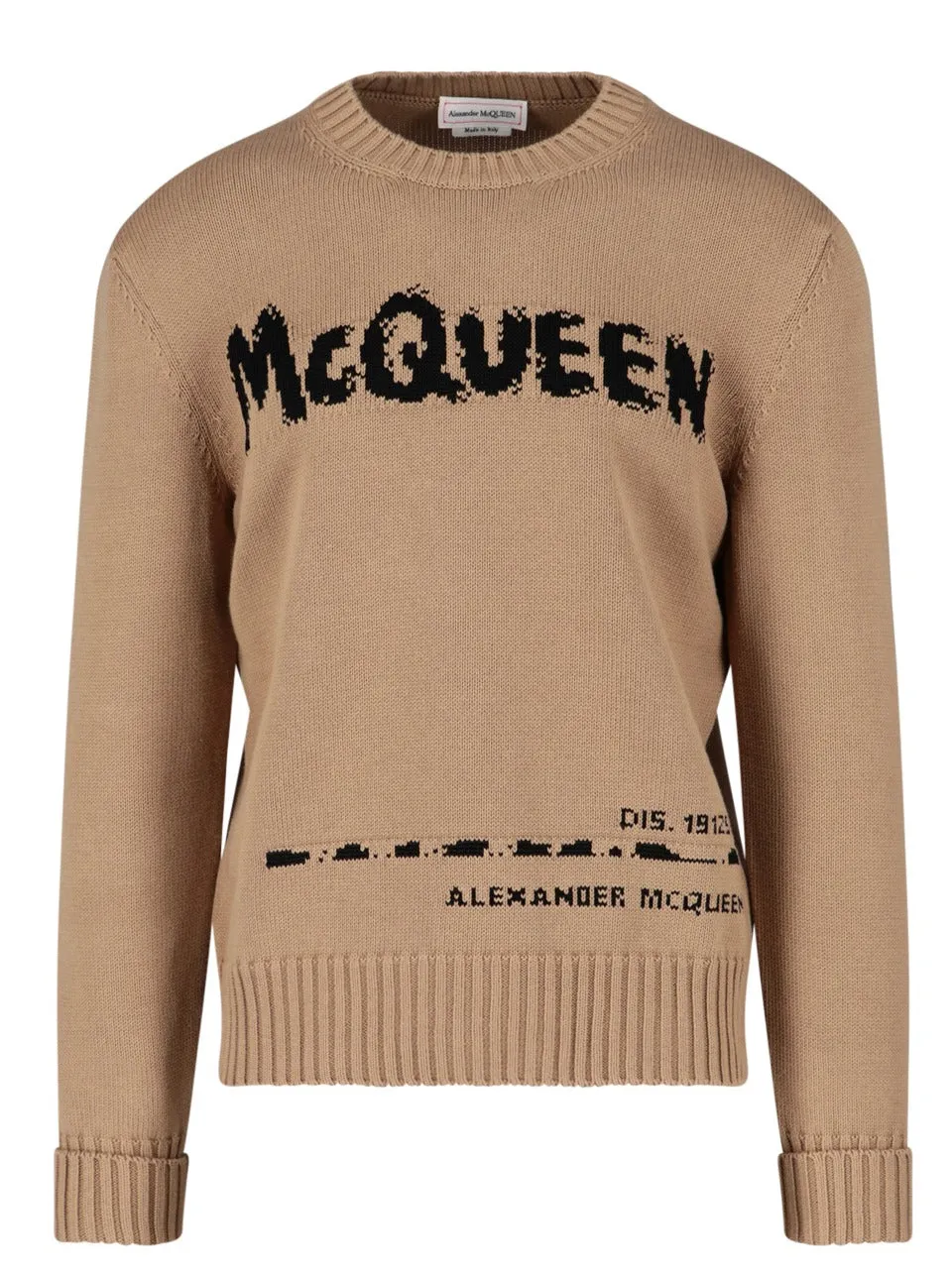 Alexander McQueen Graffiti Logo Intarsia Knit Jumper