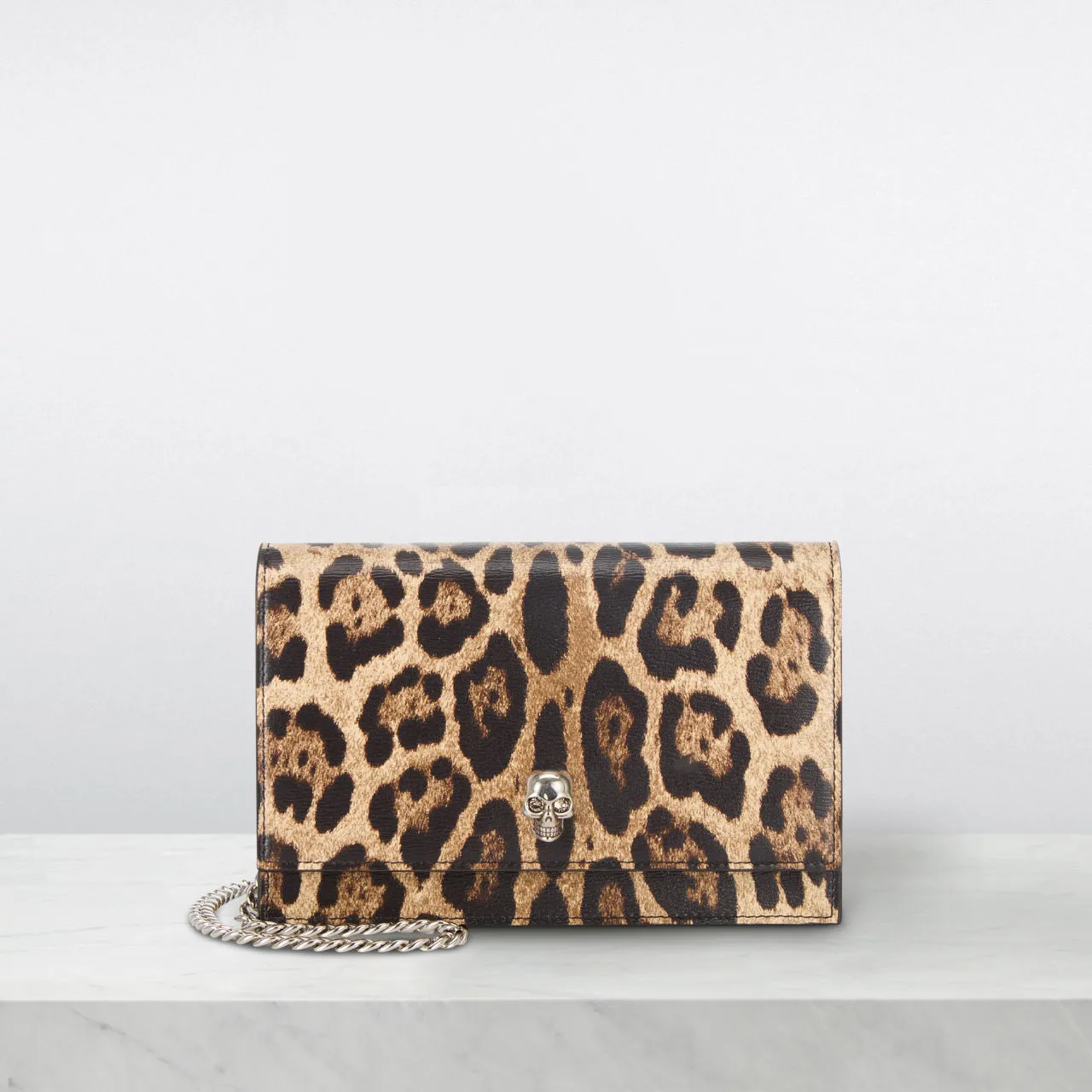 ALEXANDER MCQUEEN Leopard Skull Clutch Bag - Leopard