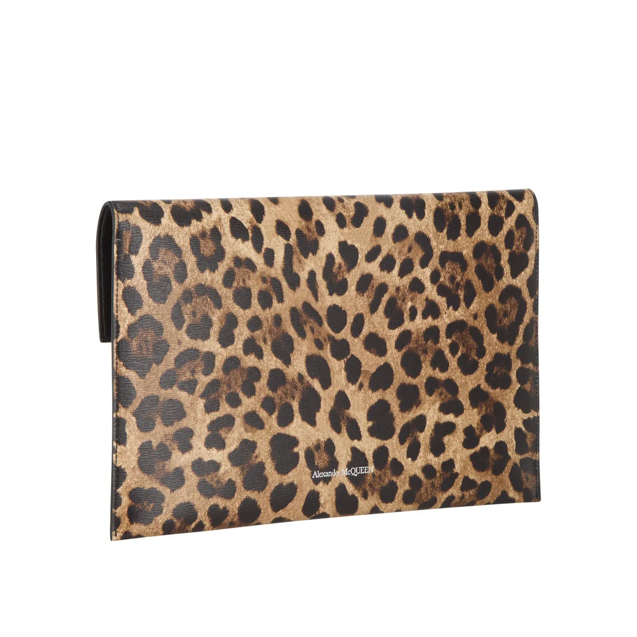 ALEXANDER MCQUEEN Skull Leopard Envelope Clutch - Leopard