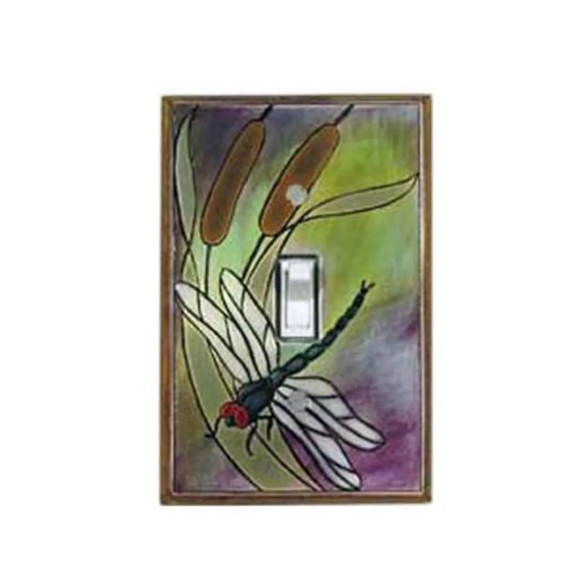 All Fired Up - Single Switchplate - Dragonfly Bulrush #CO163