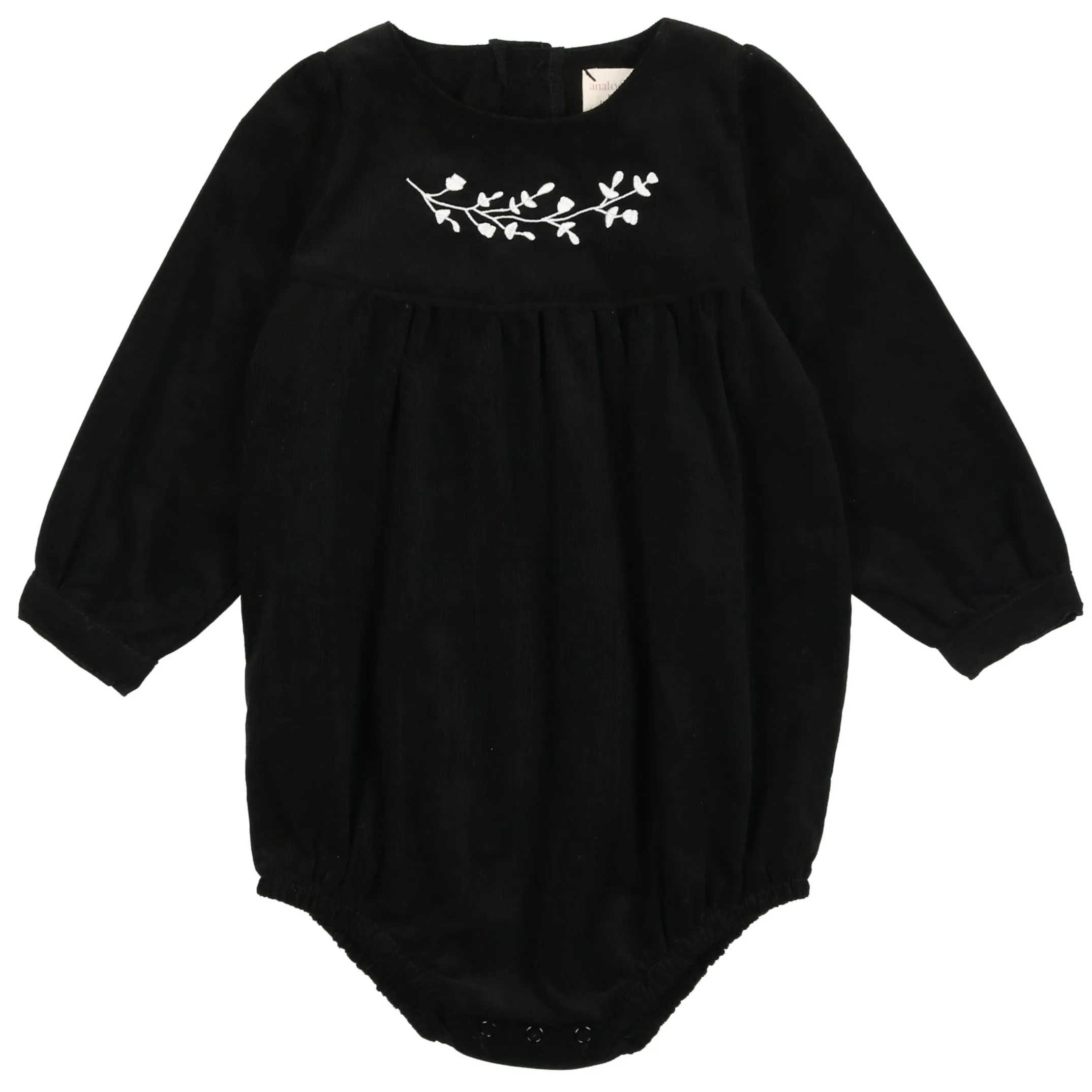 Analogie by Lil Legs Black Luxe Romper