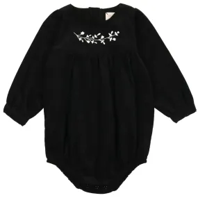 Analogie by Lil Legs Black Luxe Romper