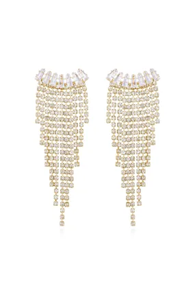 Angel Fringe Crystal Earrings