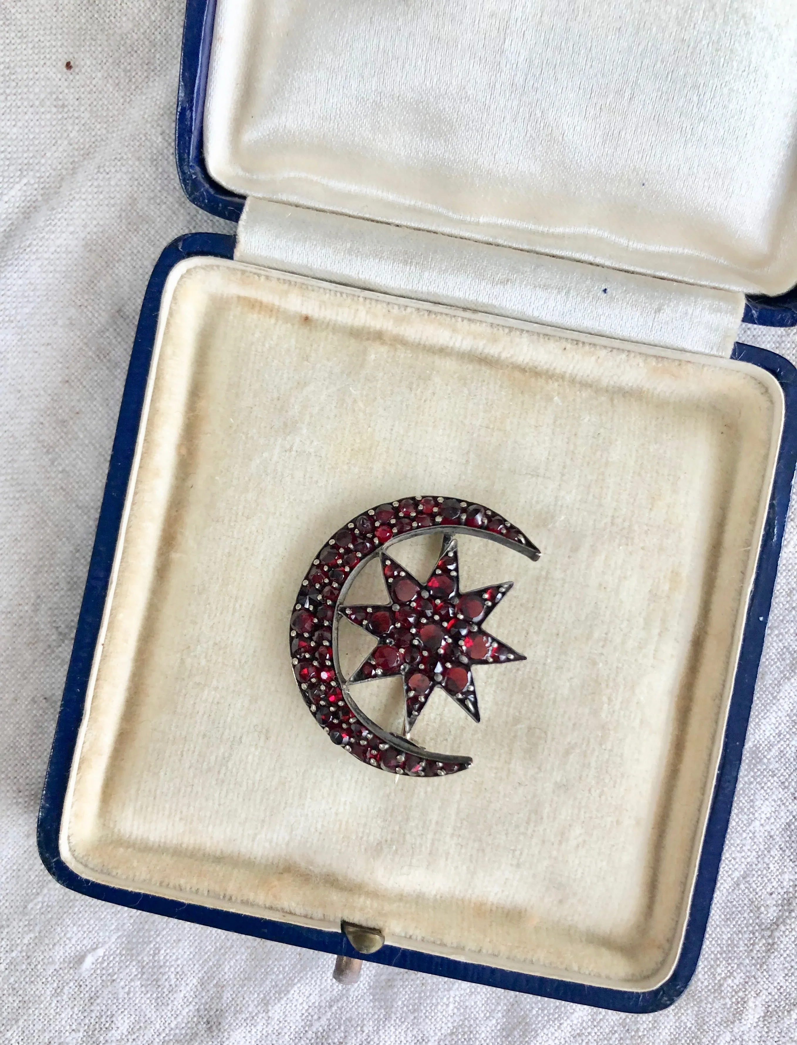 Antique Bohemian Garnet Brooch