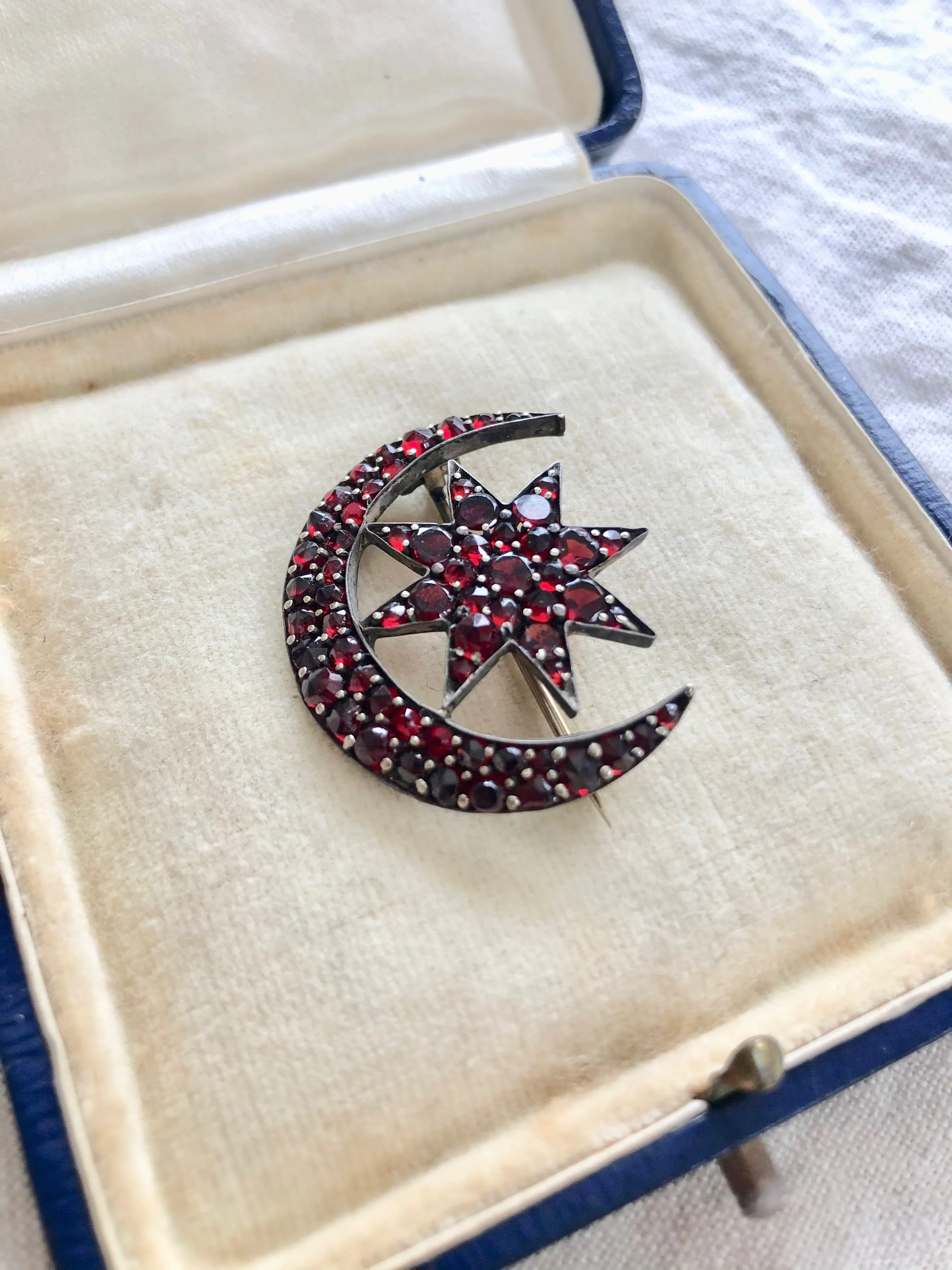 Antique Bohemian Garnet Brooch