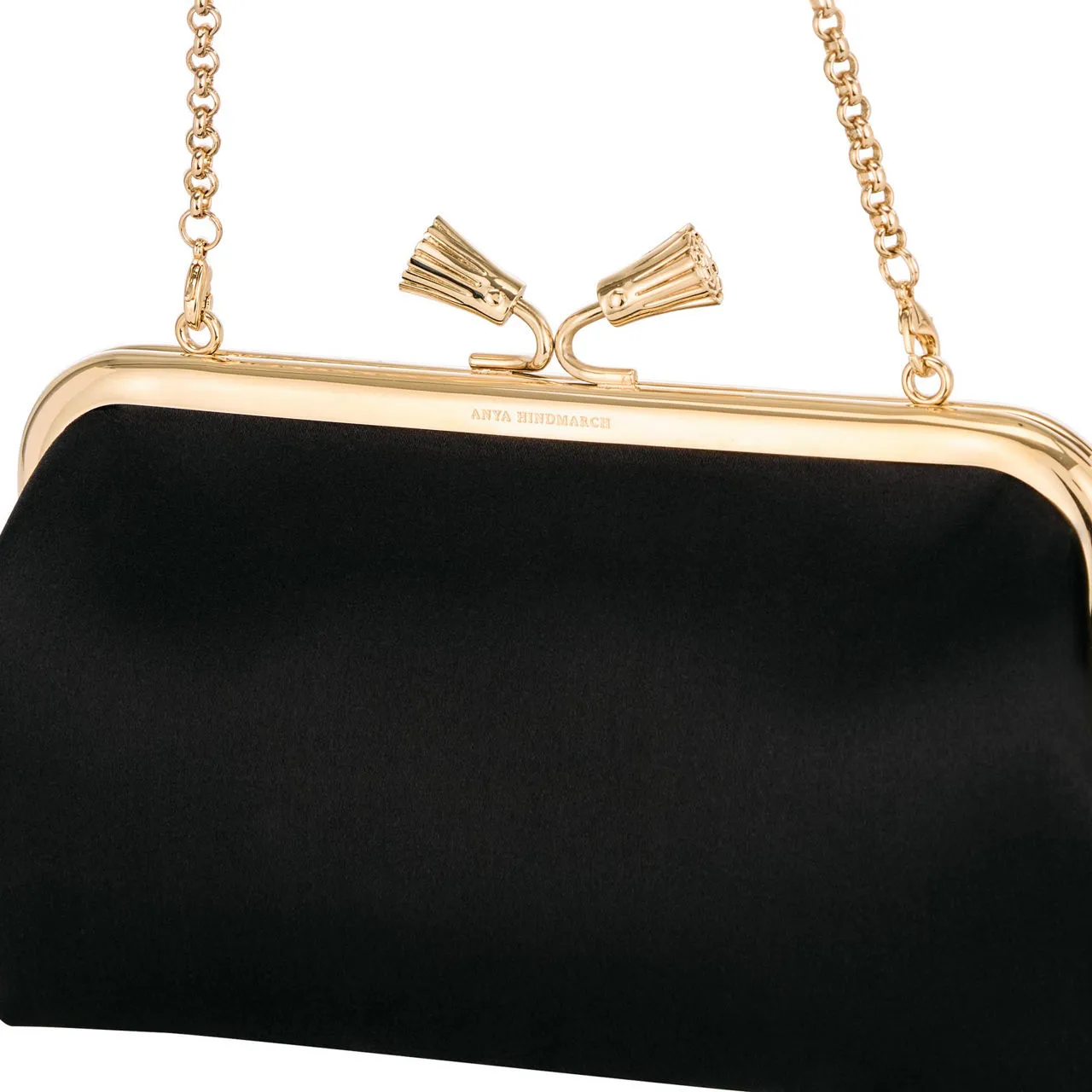 ANYA HINDMARCH Maud Tassel Clutch - Black