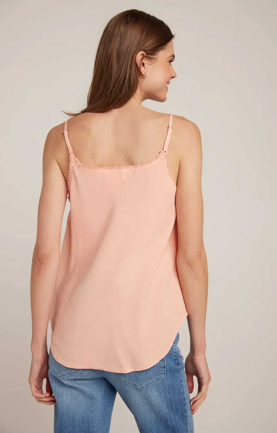 Ash Frayed Cami - Sunset Coral