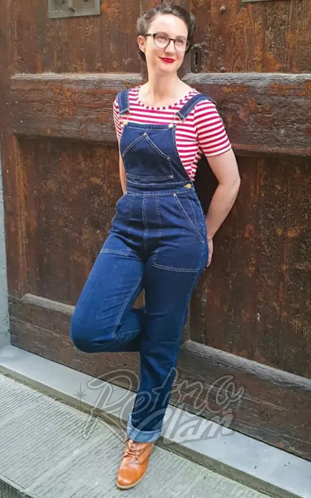 Astro Bettie Classic Overalls in Indigo in Regular Length