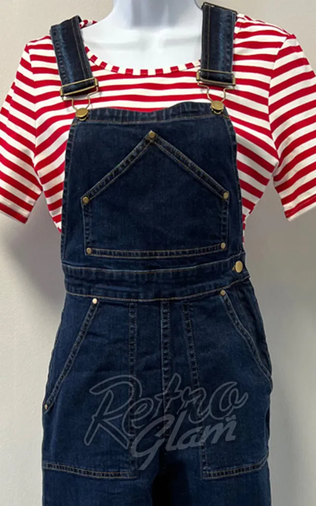 Astro Bettie Classic Overalls in Indigo in Regular Length