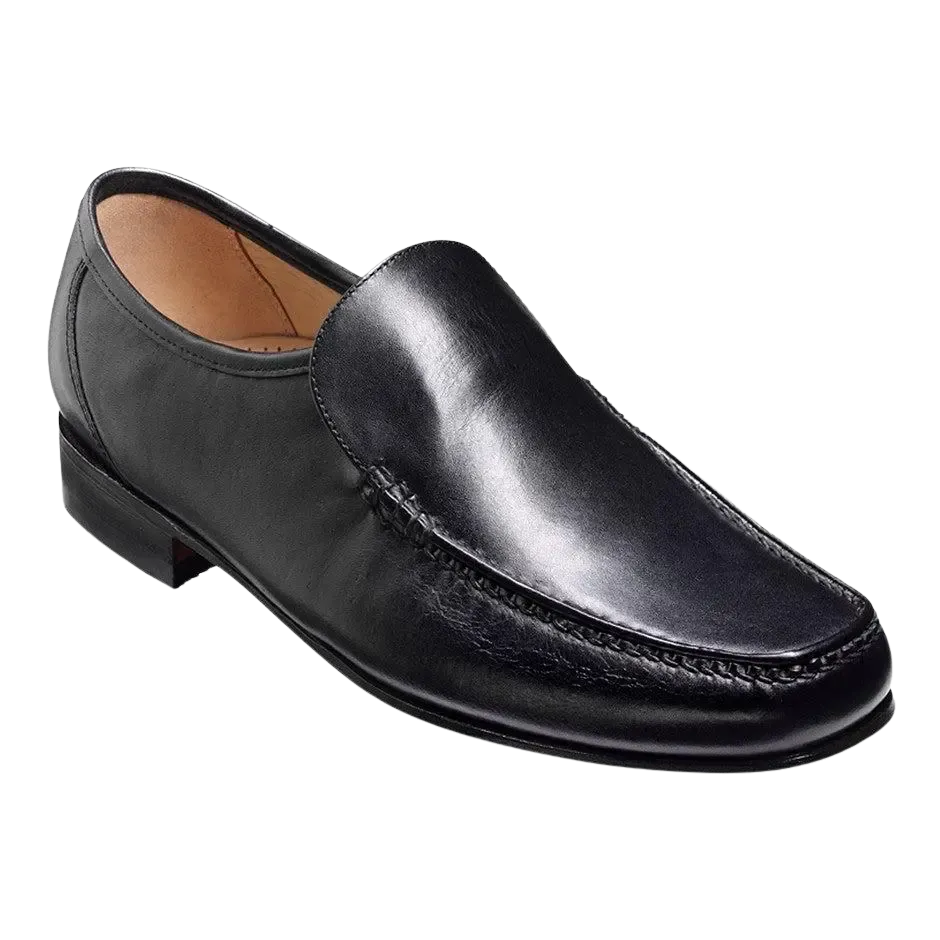 Barker Javron Moccasin Leather Shoes in Black