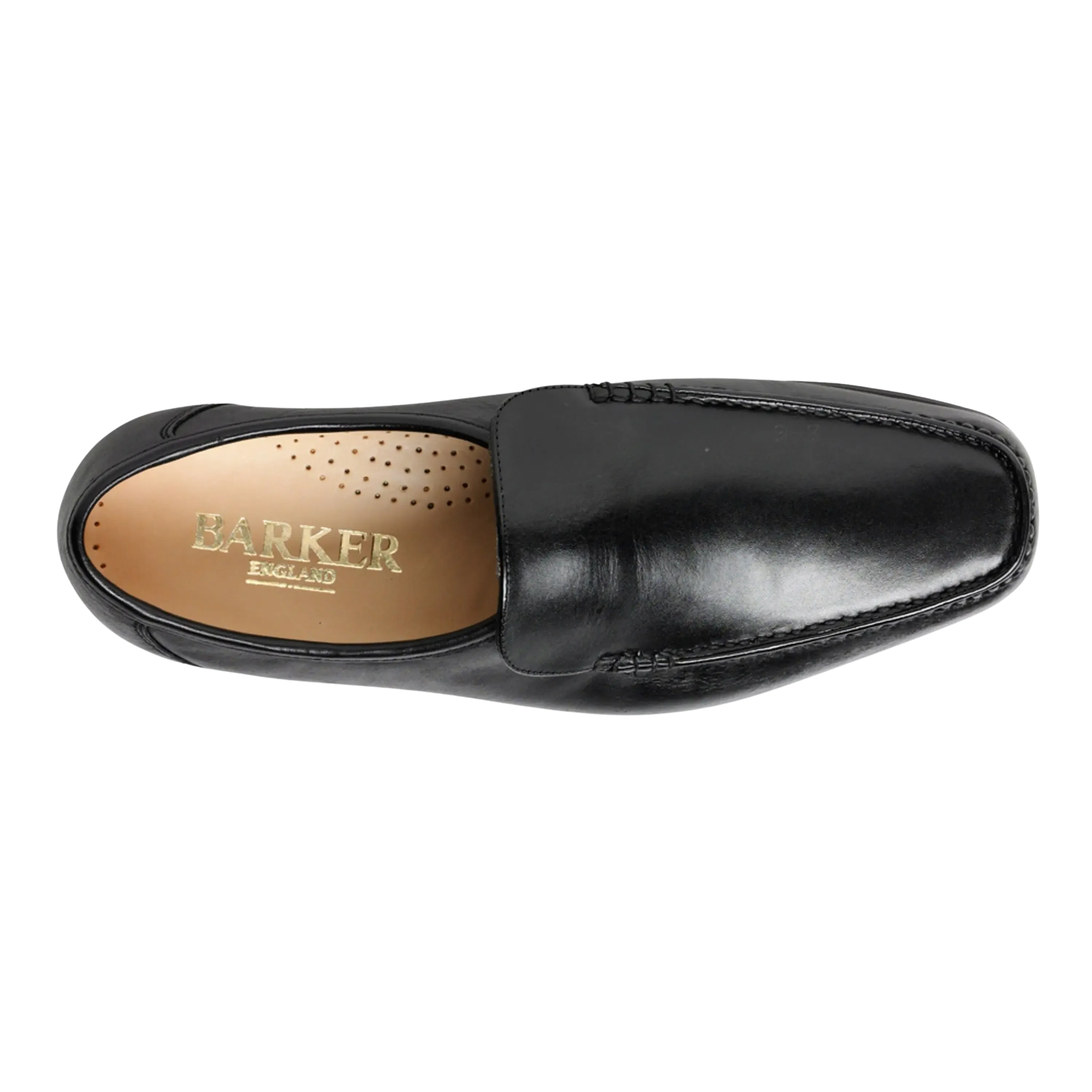 Barker Javron Moccasin Leather Shoes in Black