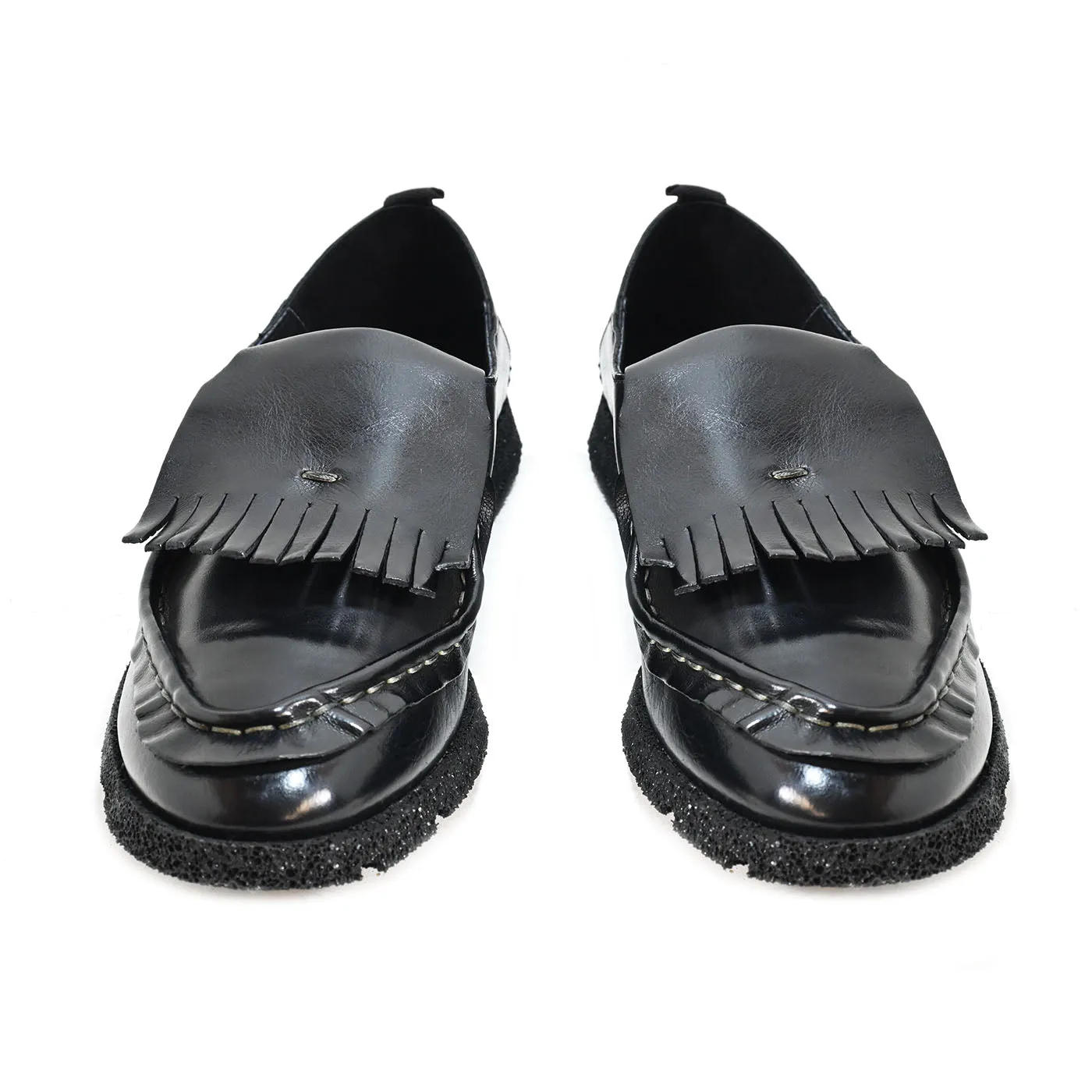 BELLE 02 - moccasin leather black