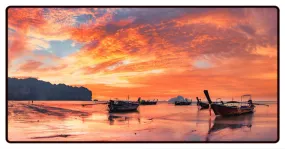 Boat Sunset Desk Mat