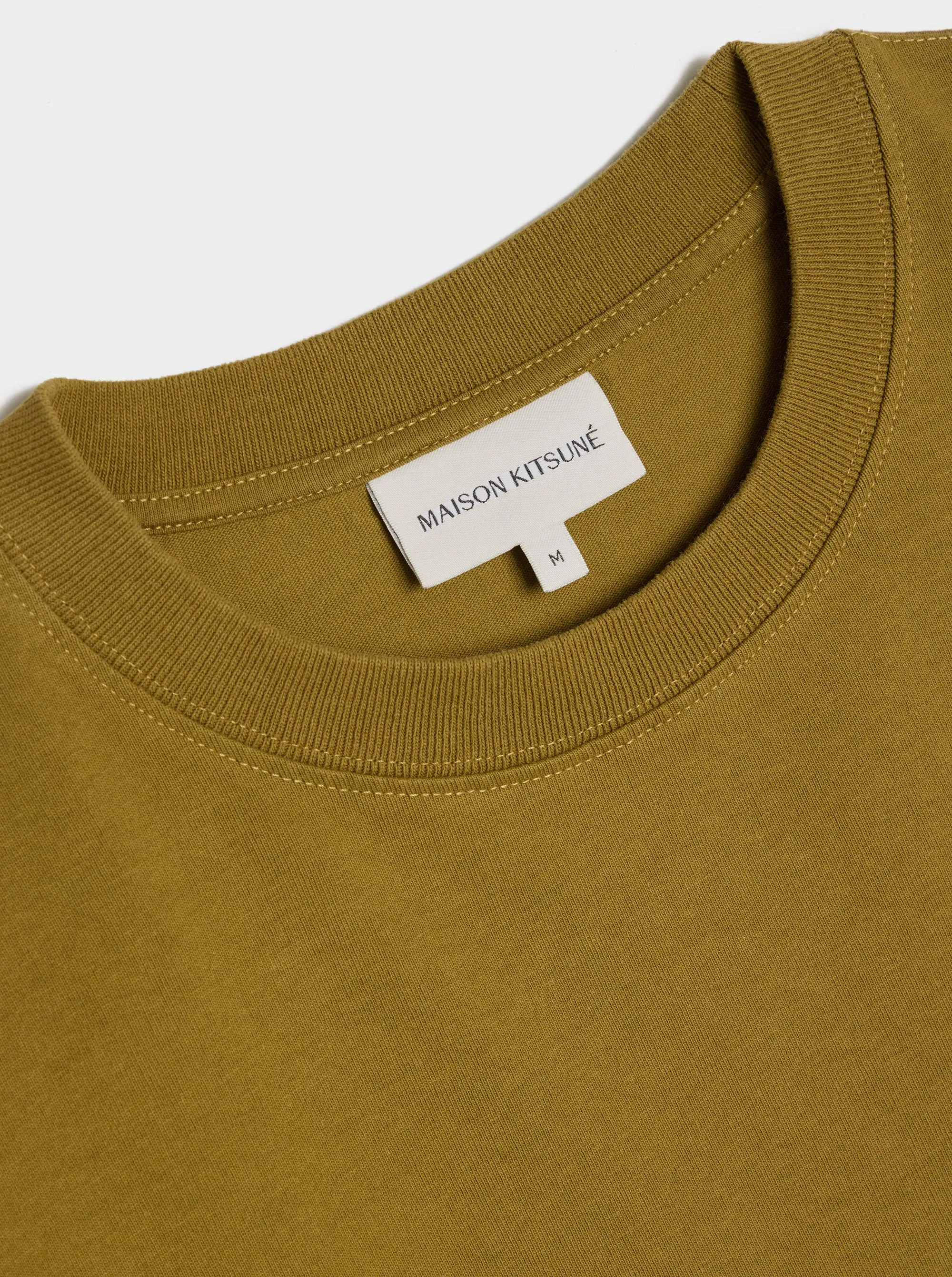 Bold Fox Head Patch Comfort Tee Shirt, Khaki Green