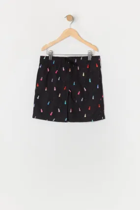 Boys Rainbow Pineapple Ditsy Print Board Short