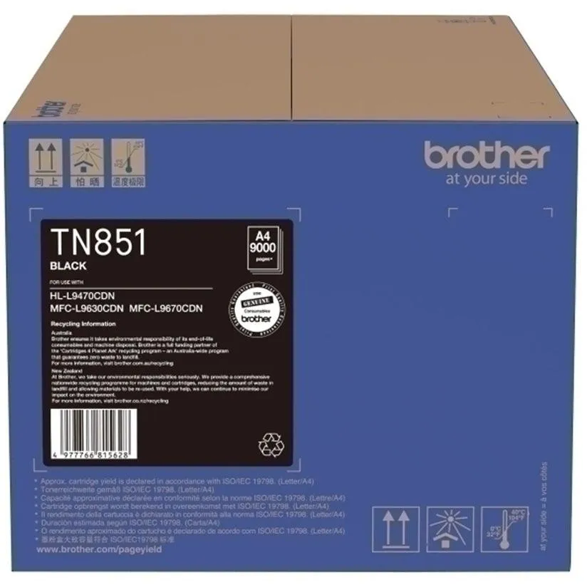 Brother TN851 Toner Ink Cartridge Set Black/Cyan/Yellow/Magenta TN-851 Genuine Original