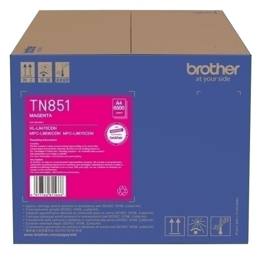 Brother TN851 Toner Ink Cartridge Set Black/Cyan/Yellow/Magenta TN-851 Genuine Original