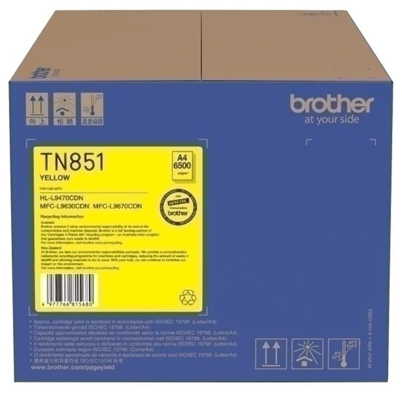 Brother TN851 Toner Ink Cartridge Set Black/Cyan/Yellow/Magenta TN-851 Genuine Original