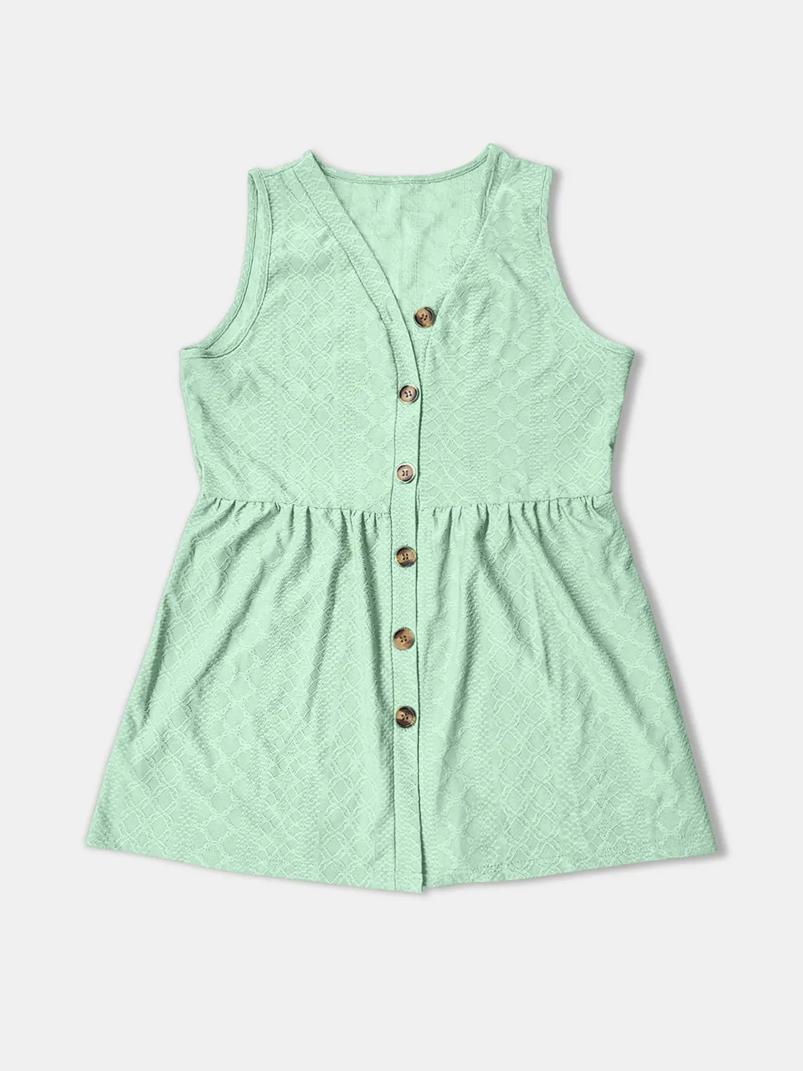 Button Up V-Neck Tank