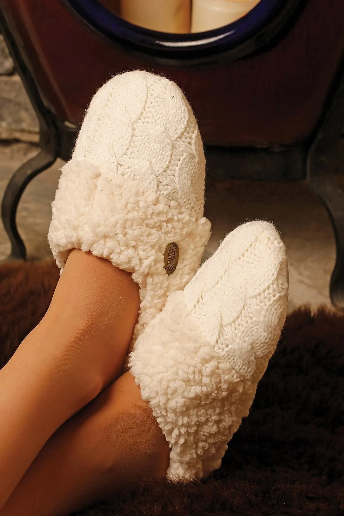 Cable Knit Slippers