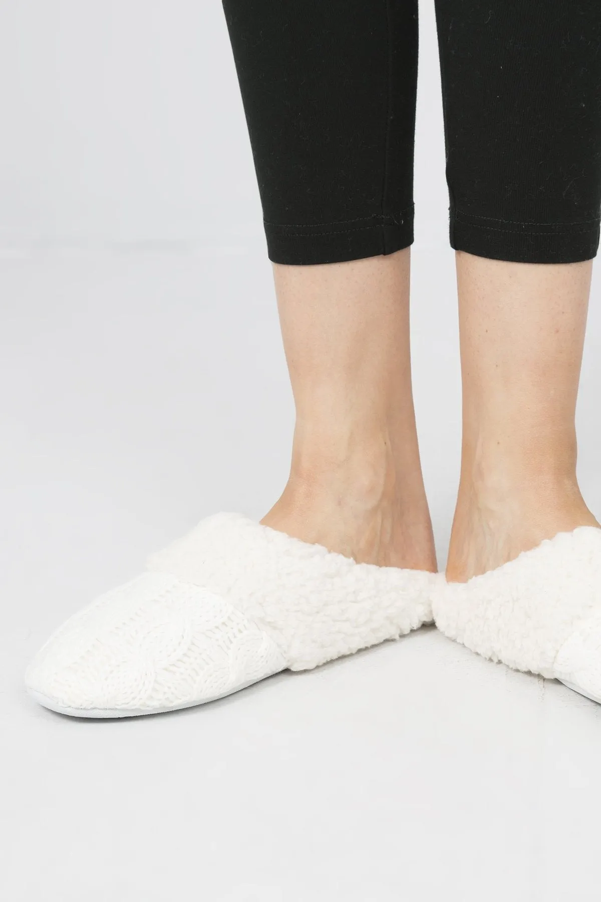 Cable Knit Slippers