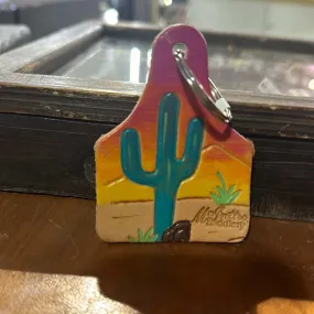 Cactus Sunset Keychain