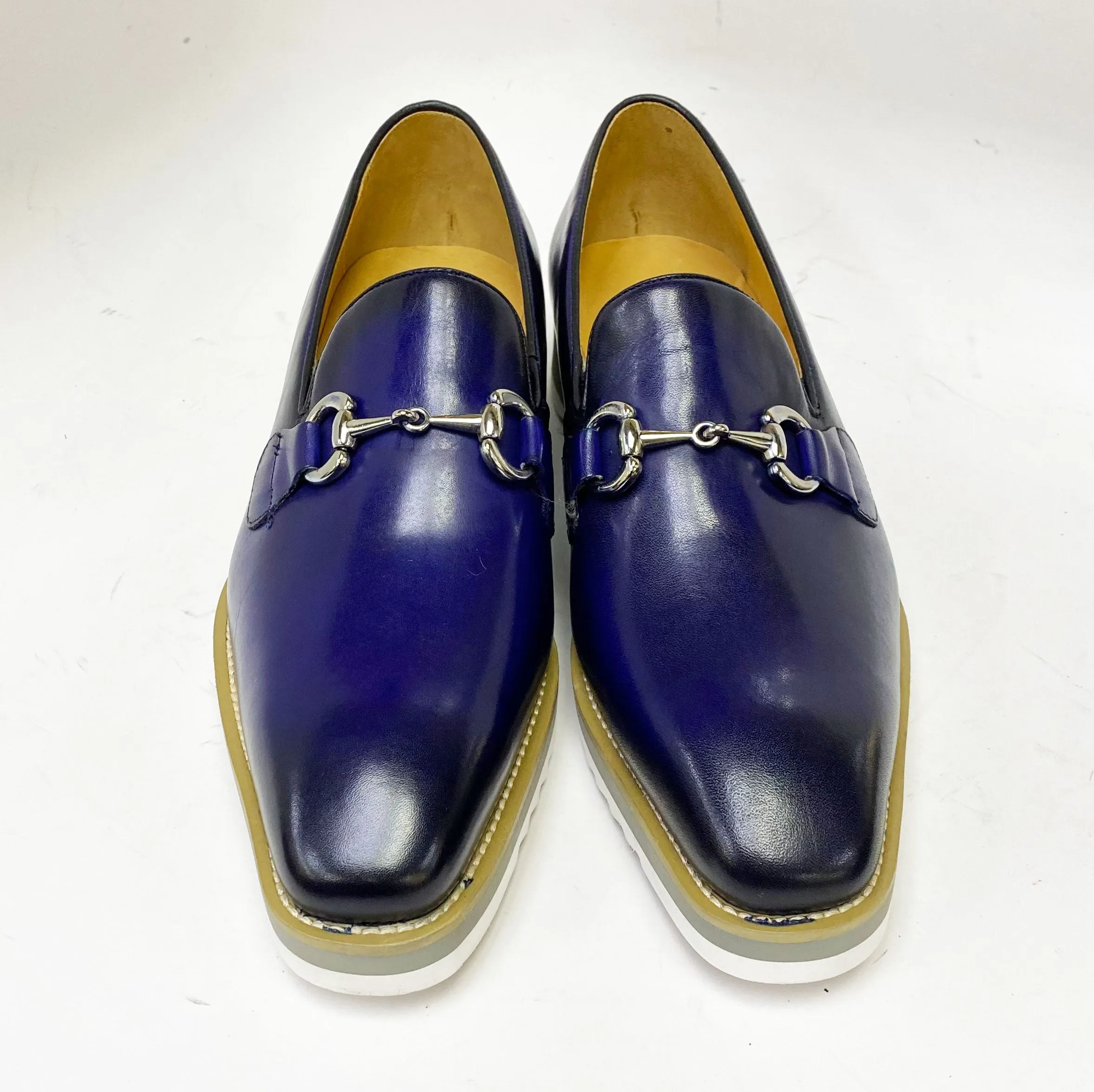 Calfskin Slip-On Horsebit Loafer Blue