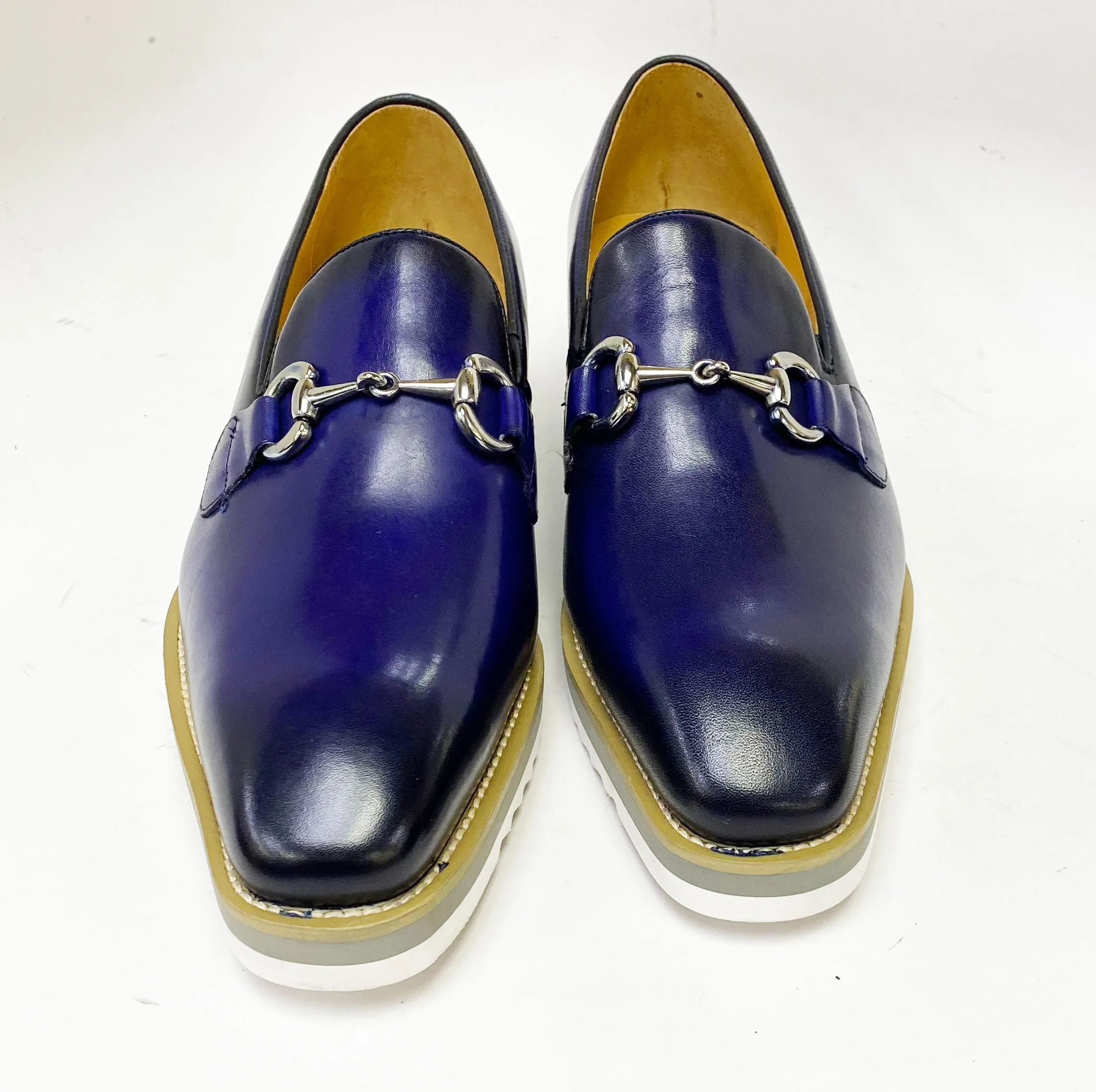 Calfskin Slip-On Horsebit Loafer Blue