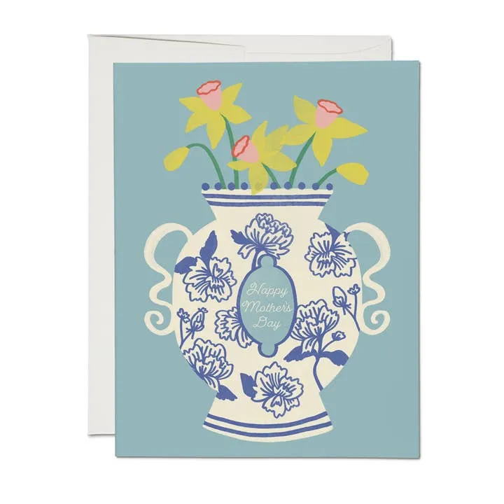 Chinoiserie Vase Mother's Day Greeting Card