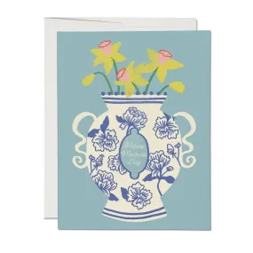 Chinoiserie Vase Mother's Day Greeting Card