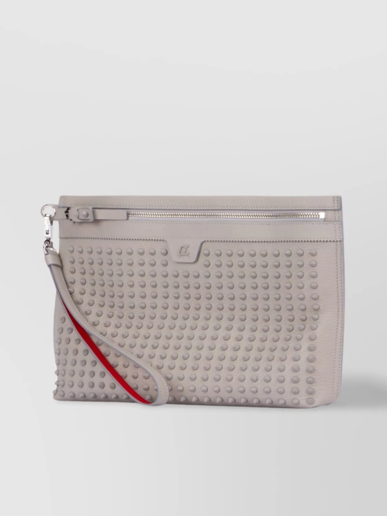 Christian Louboutin   Textured finish clutch bag with detachable wrist strap