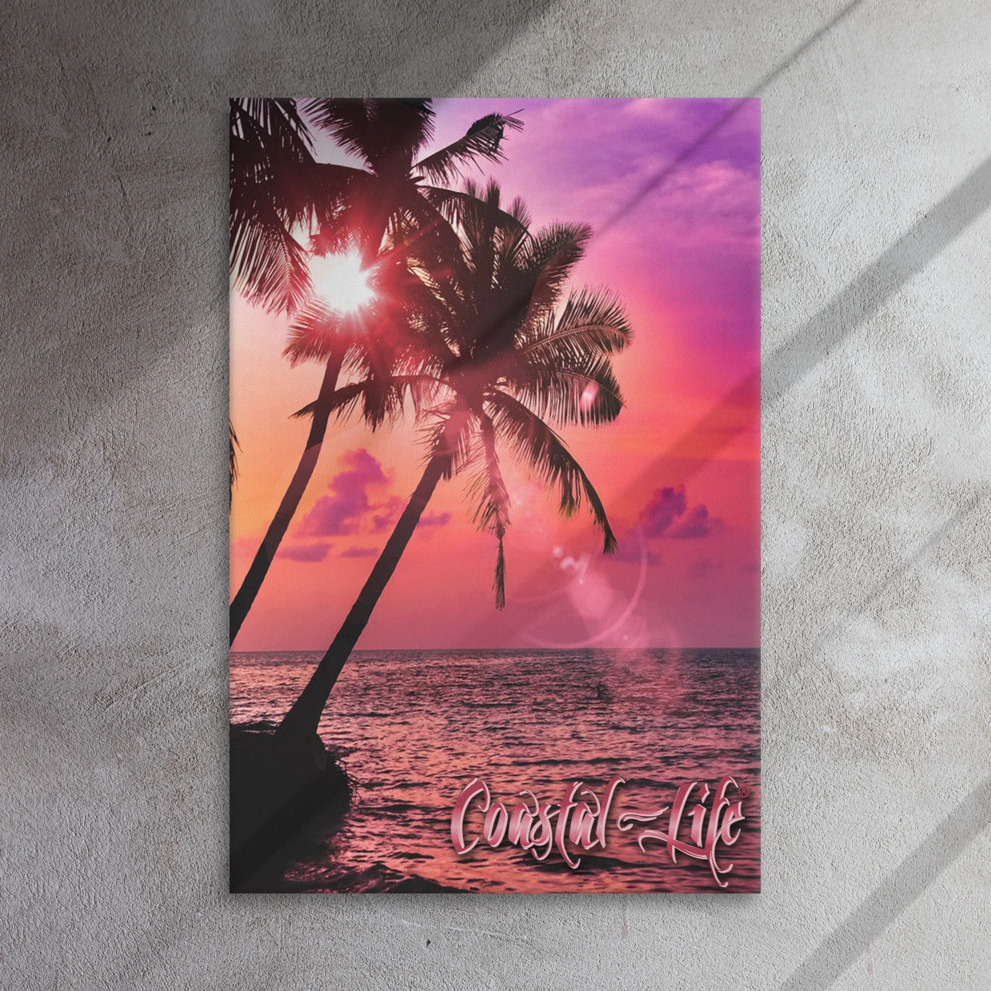 Coastal Life Sunset on Thin canvas