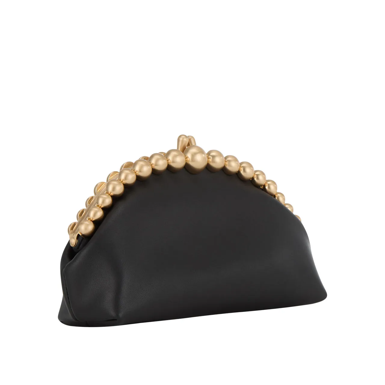 CULT GAIA Una Metallic Bead Clutch - Black