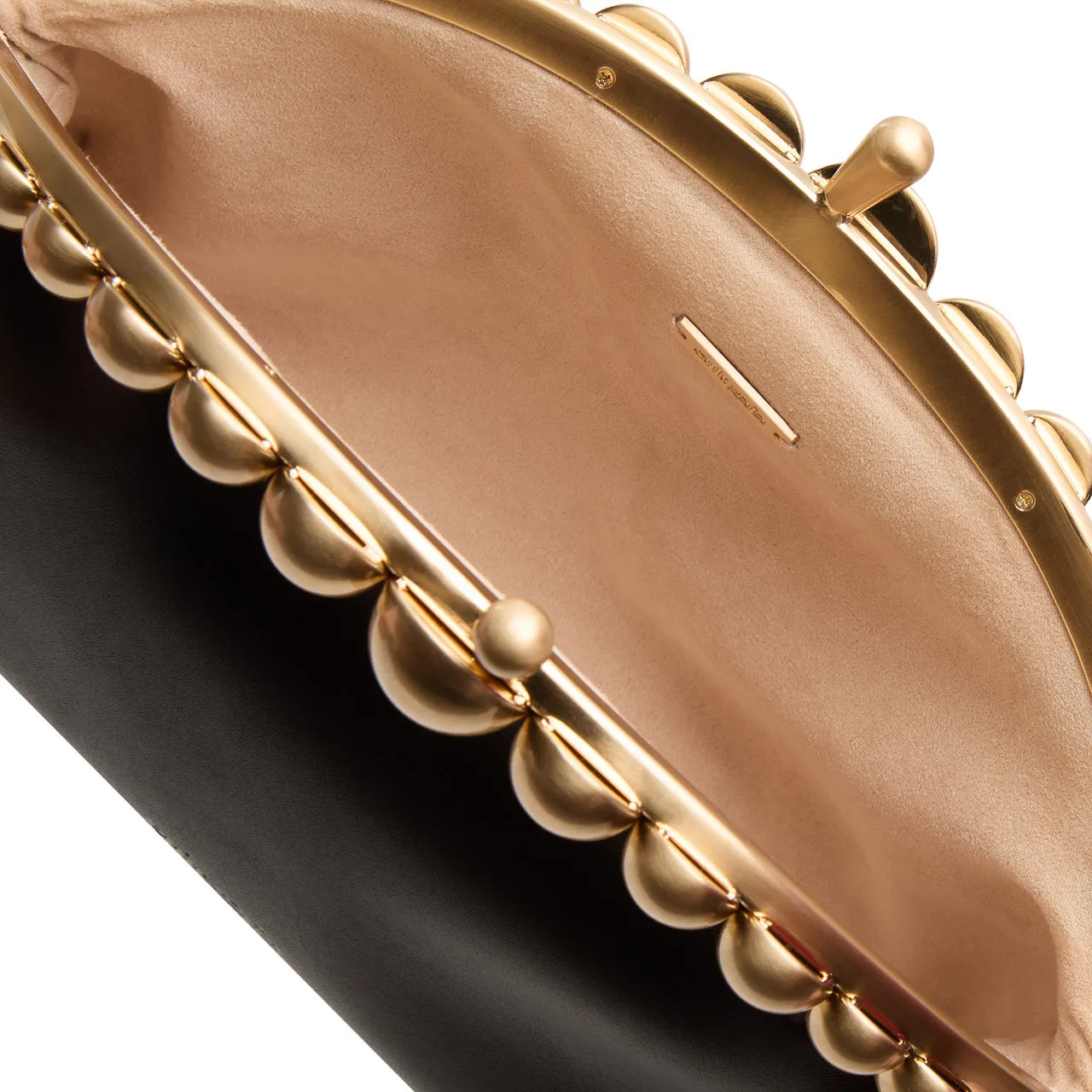 CULT GAIA Una Metallic Bead Clutch - Black