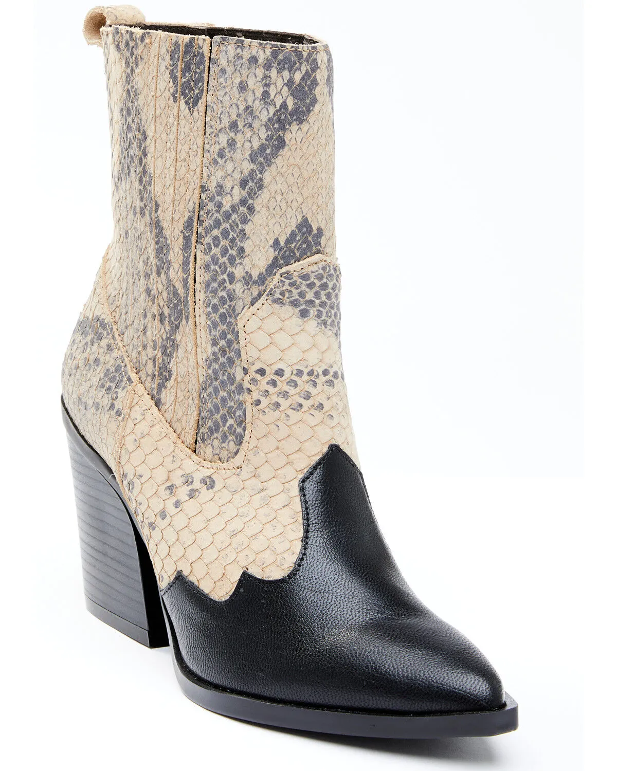 Dan Post Women's Snake Print Fashion Booties - Pointed Toe