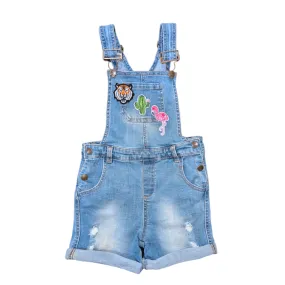 Deux Par Deux Denim Short Overalls