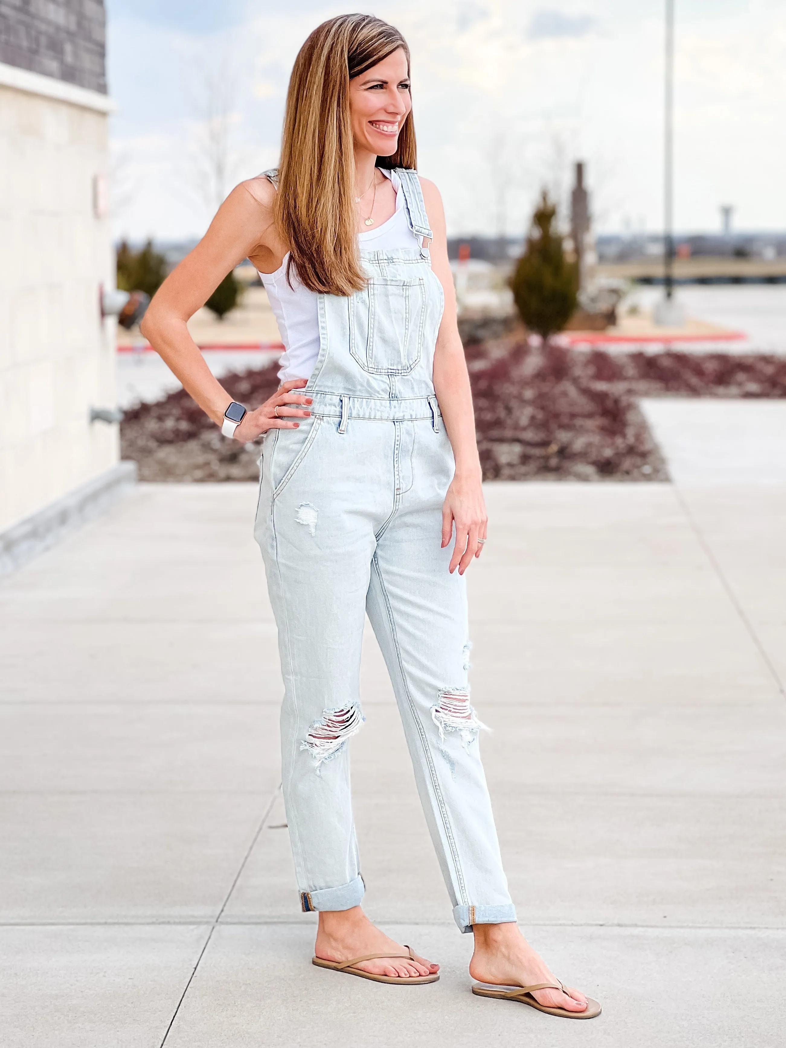 Distressed Overalls