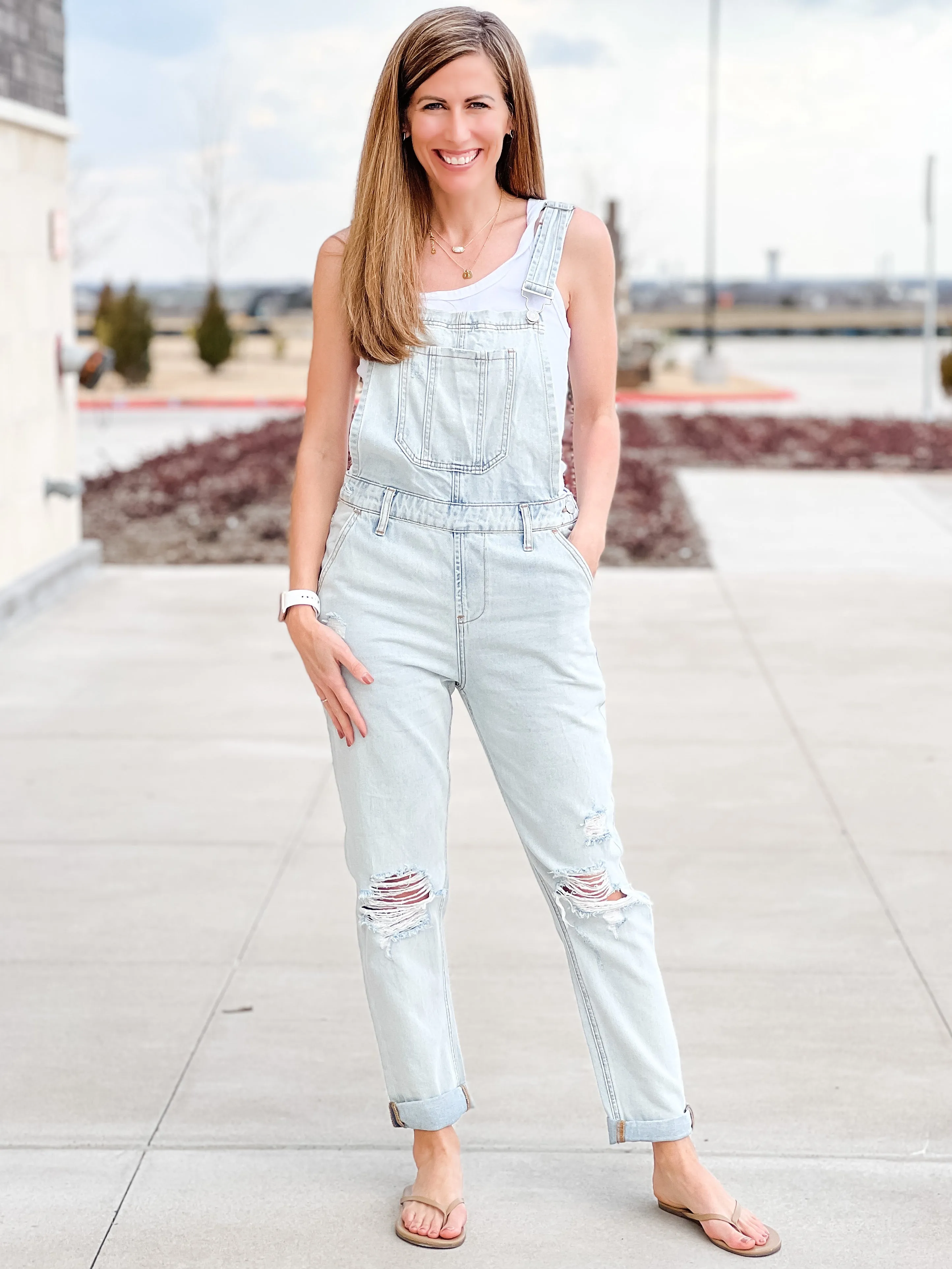 Distressed Overalls