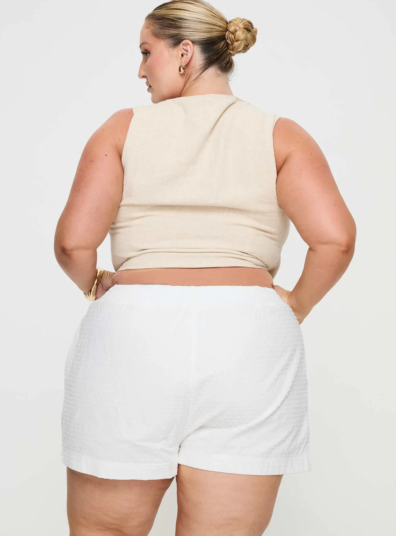 Dobby Shorts White Curve