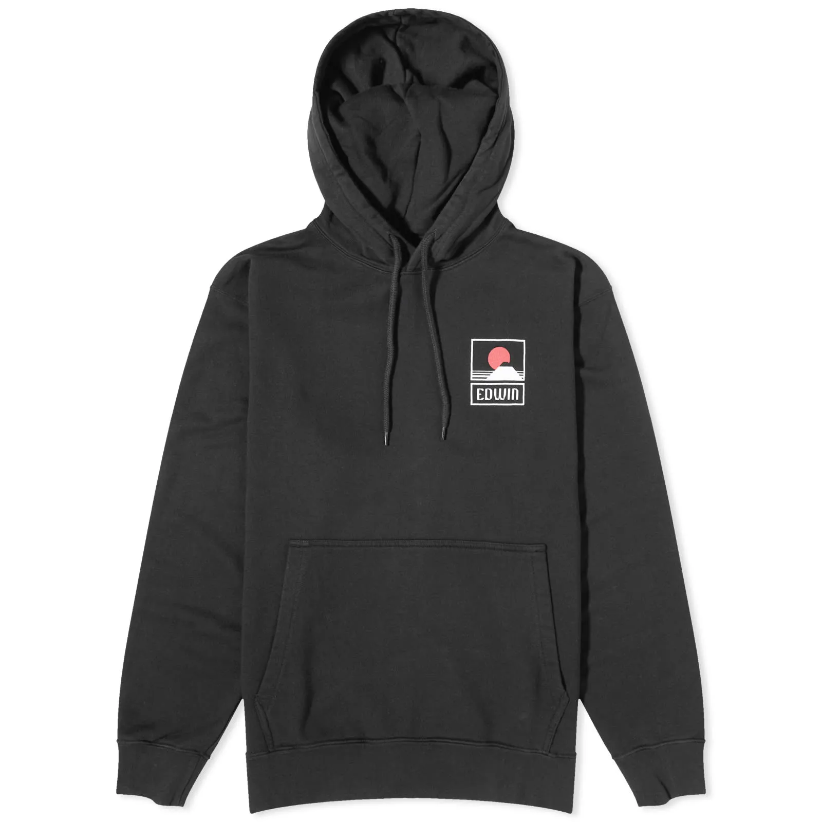 Edwin Sunset Mt Fuji Popover HoodieBlack