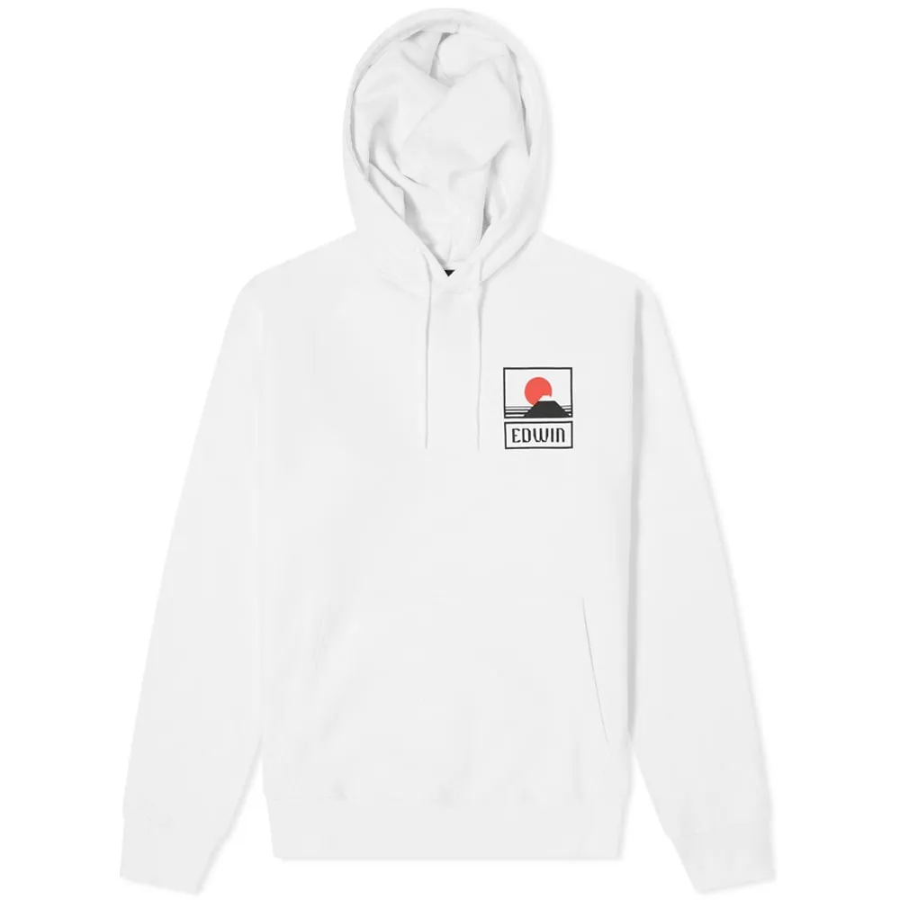 Edwin Sunset Mt Fuji Popover HoodieWhite